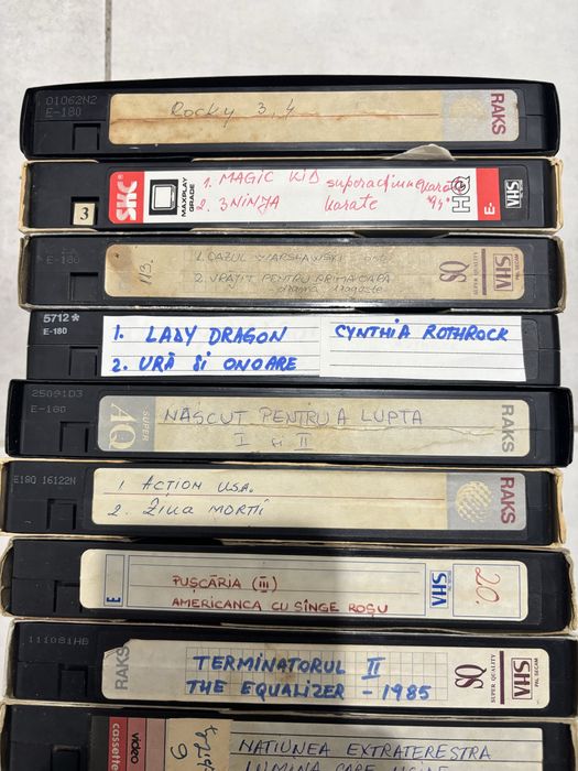 Lot casete video VHS - filme dublate in limba romana