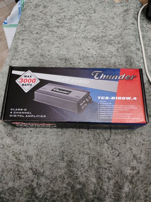 Усилвател Thunder TCA-D100W.4 + активен субуфер Nakamichi NBF618S – ко