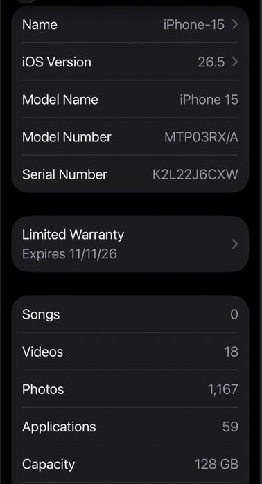 iPhone 15 128 GB Black