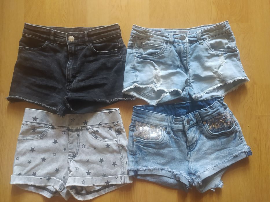 Къси дънкови панталонки р-р 134