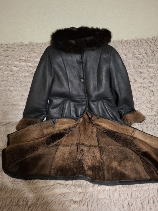 Дубленка женская, черная