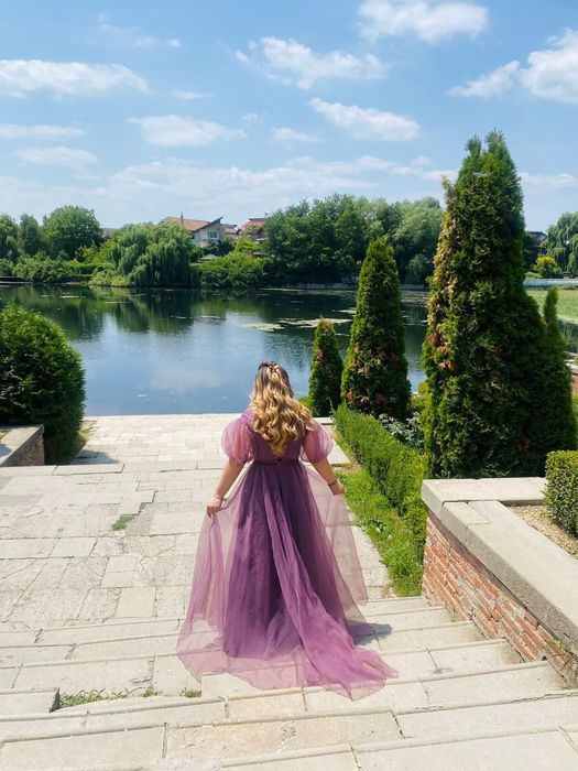 Rochie de nașă, soacră, rochie de bal/ banchet, deosebită, trenă