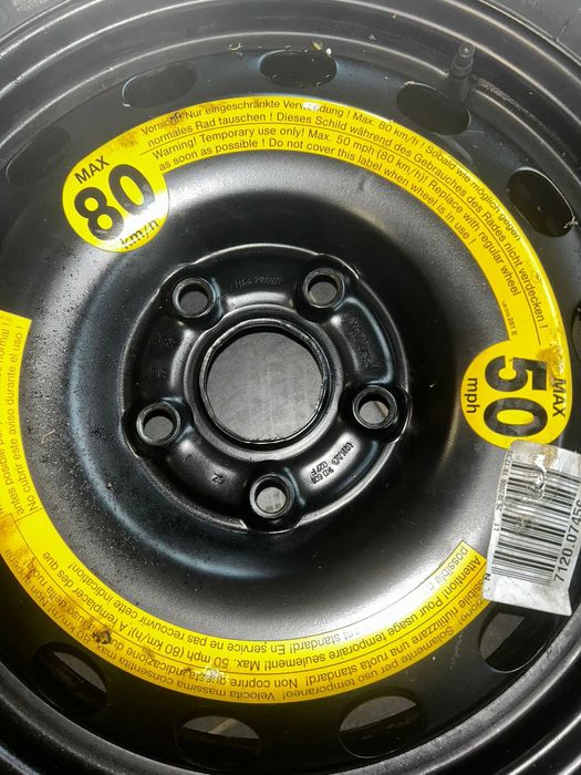 Roata rezerva slim Audi A3 8P, Golf 5,Skoda Octavia 2 , Cod-1K0601027F