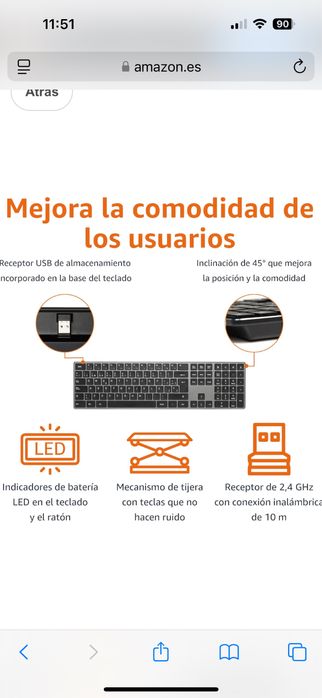 Vand Tastatură ultra-subțire și mouse fără fir noua