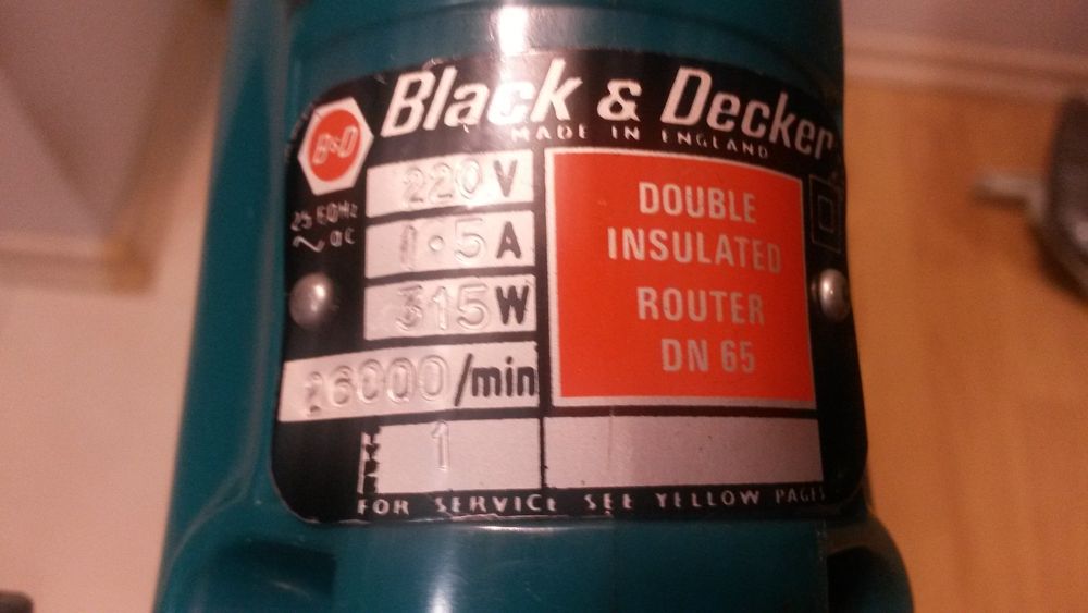 Фреза нова оригинална 1985г. BLACK&DECKER England, от Кореком с 2 гр