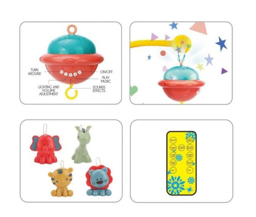 Музикална въртележка за бебешко легло