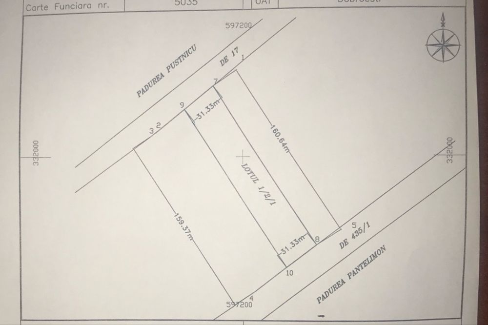 Teren 5.000 mp Pantelimon – Între Pădurile Pustnicu și Pantelimon (Lotul 1/2/1)