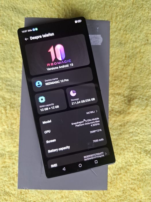 Vând/Schimb Redmagic 10 Pro 5g 256g ca Nou Dual Sim Fulbox Liber