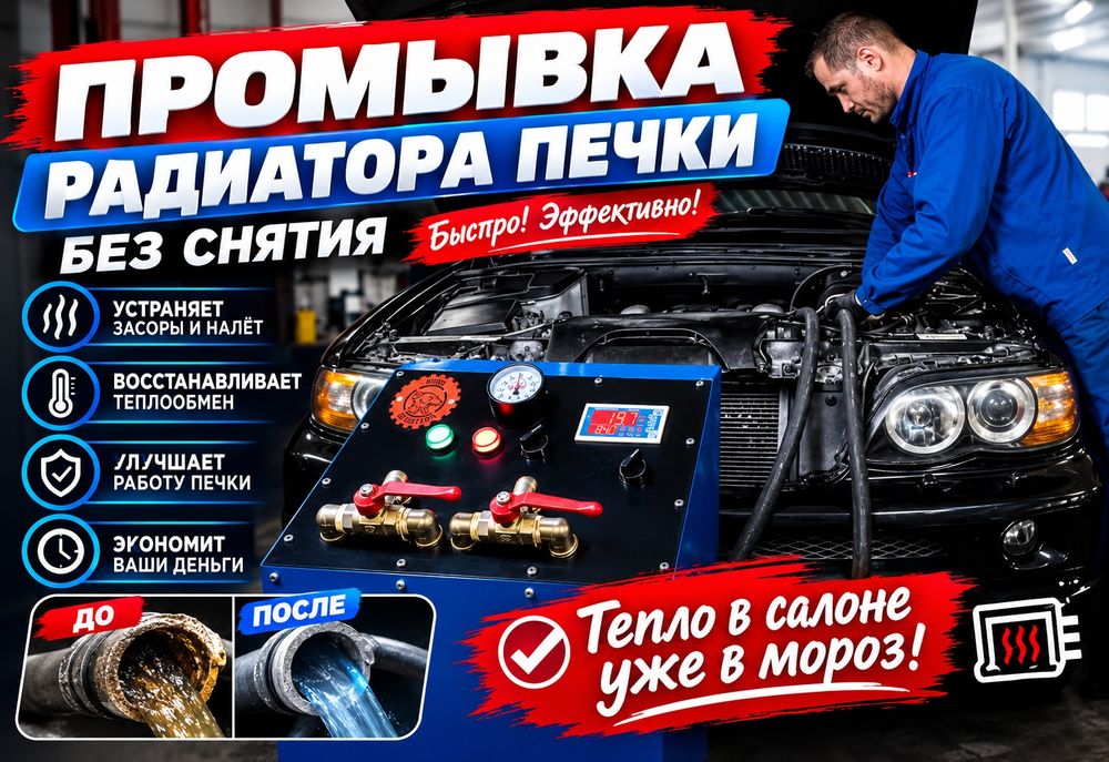 Промывка печки и замена печки