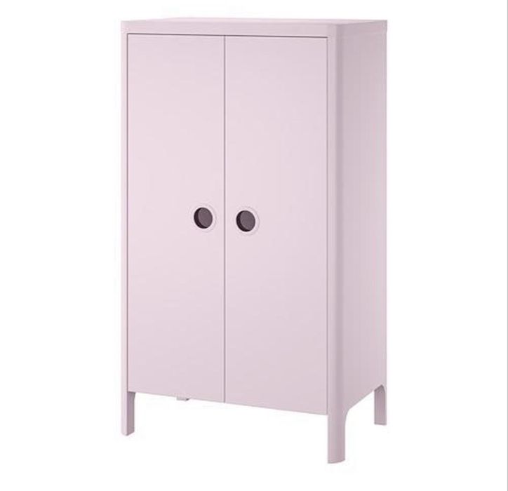 Детский шкаф IKEA BUSUNGE (БУСУНГЕ) нежно-розовый