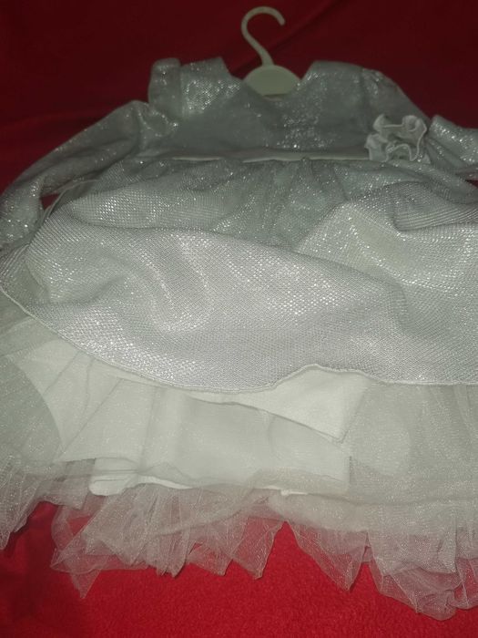 Rochita argintie Craciun sau serbare fetite