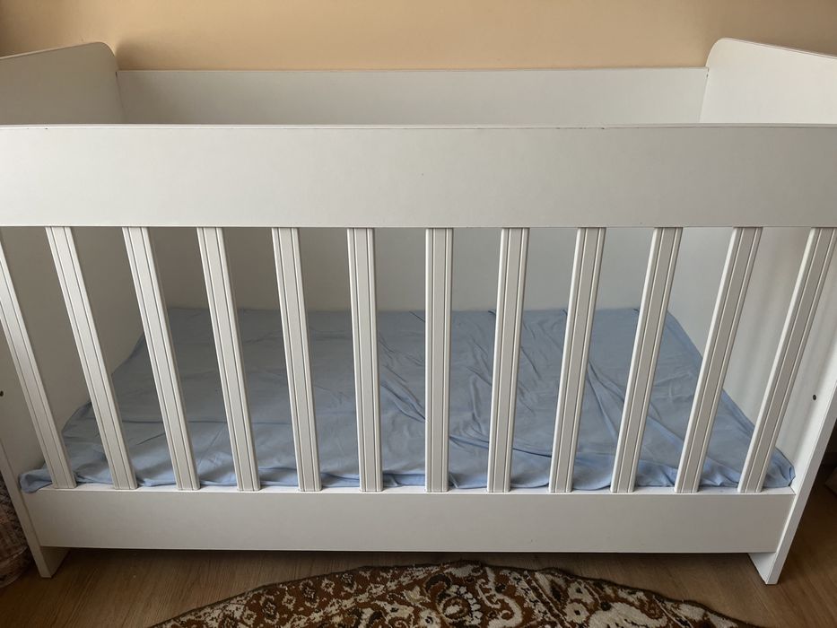 Детска дървена кошара с матрак