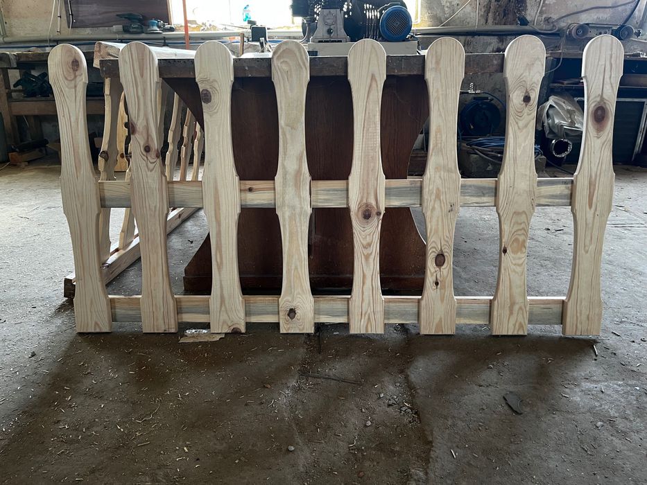 Дървена ограда парапет таборки