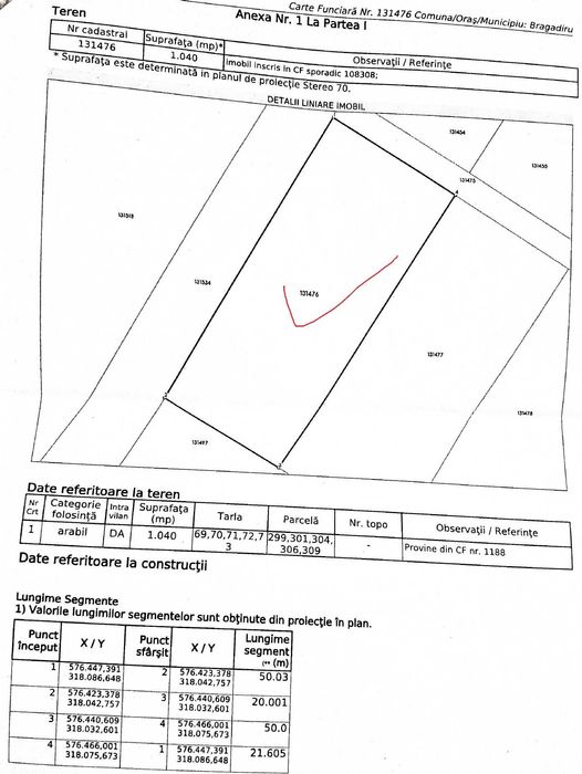 Vand Teren Intravilan 1040mp in Bragadiru