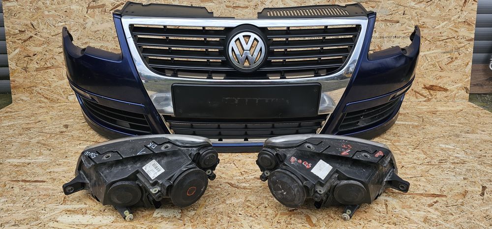 Bară față/Faruri Passat B6 Originale  Complete Faruri Hella cu becuri incluse PACHETUL 2 000 de Lei culoare bară LD5Q
