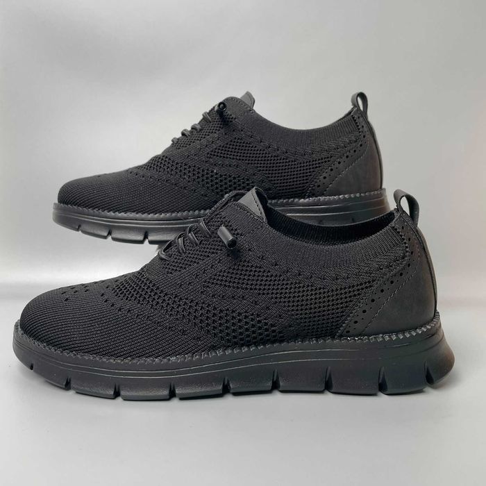 Мужские кроссовки черные летние повседневные cross-gehen-5802-black
