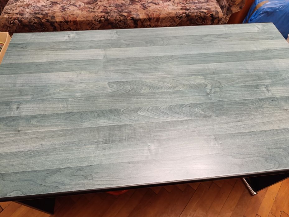 Birou verde/negru, 140x82x75 cm