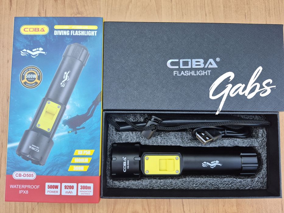 Водолазен LED фенер COBA -D505 с яркост 1000 lm за дълбочина до 300м