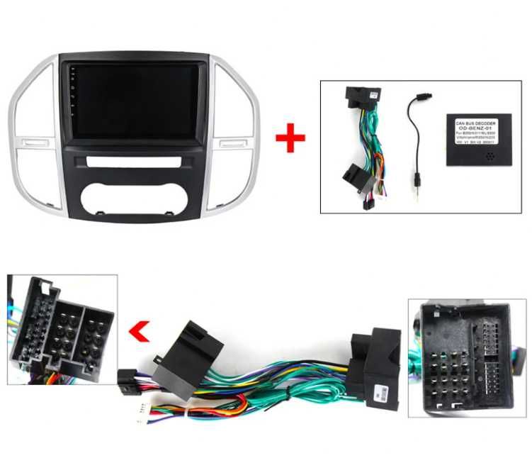 9-инчова мултимедия за Mercedes Vito W447 (2014–2021) + Подарък камера