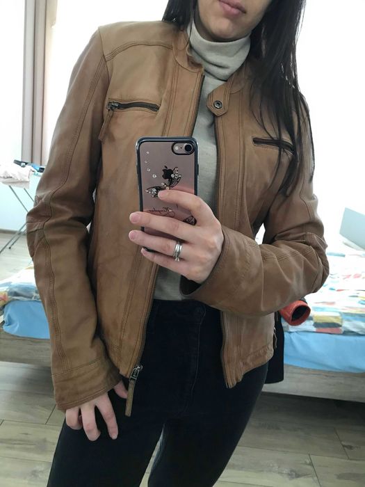 Кожено яке -  100% естествена агнешка кожа