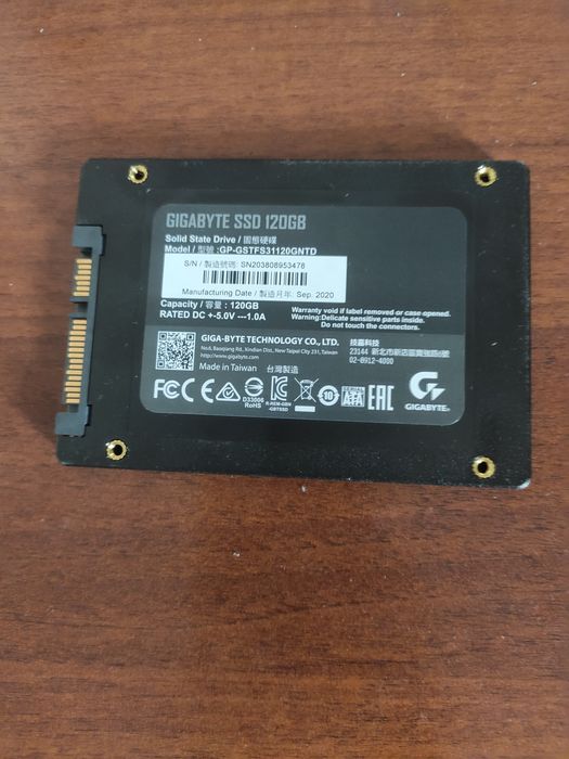 Ssd 120гб gigabyte