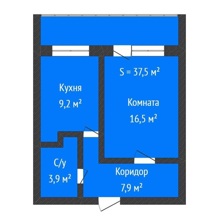 Продам 1 комнатную в 7 мкр