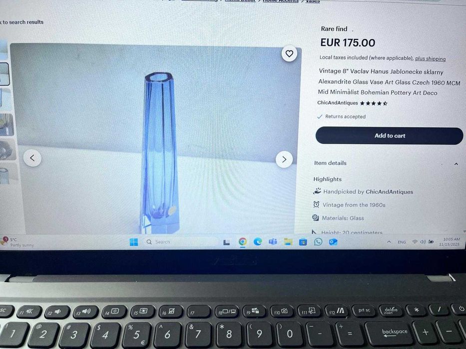 Piesa BOHEMIA creata Václav Hanuš cristal alexandrit bibelou bibelouri