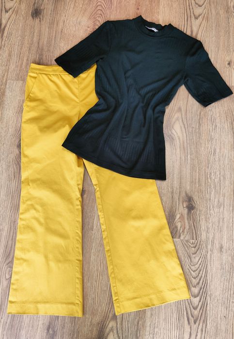 Уникален сет в жълто и петролено зелено