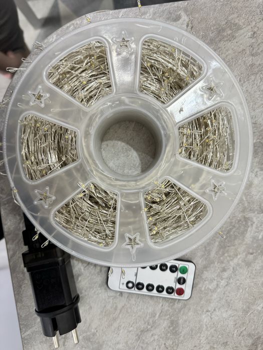 Трендовая гирлянда роса мишура хвойная лапа