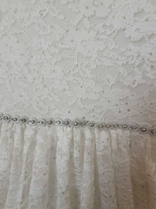 Детска официална бяла рокля 12 години