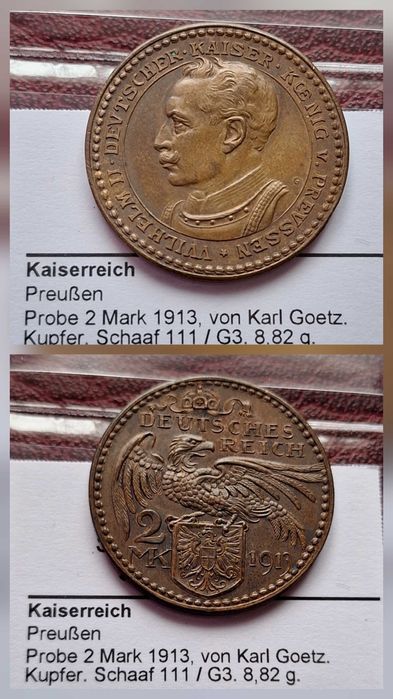 Monede probe monetare 1913 Germania