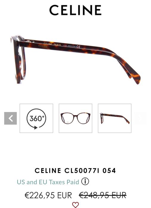 Celine диоптрични рамки за очила