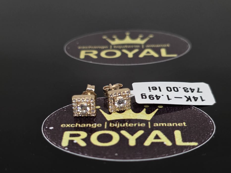 Bijuteria Royal: Cercei aur 14k/1.49 gr