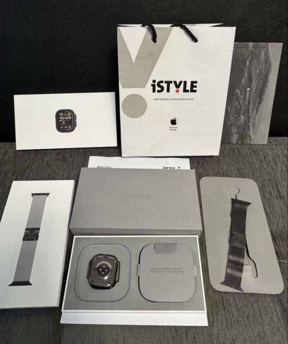 Apple watch Ultra 2 iStyle Гаранция 2г Black Titanium MILANESE TML