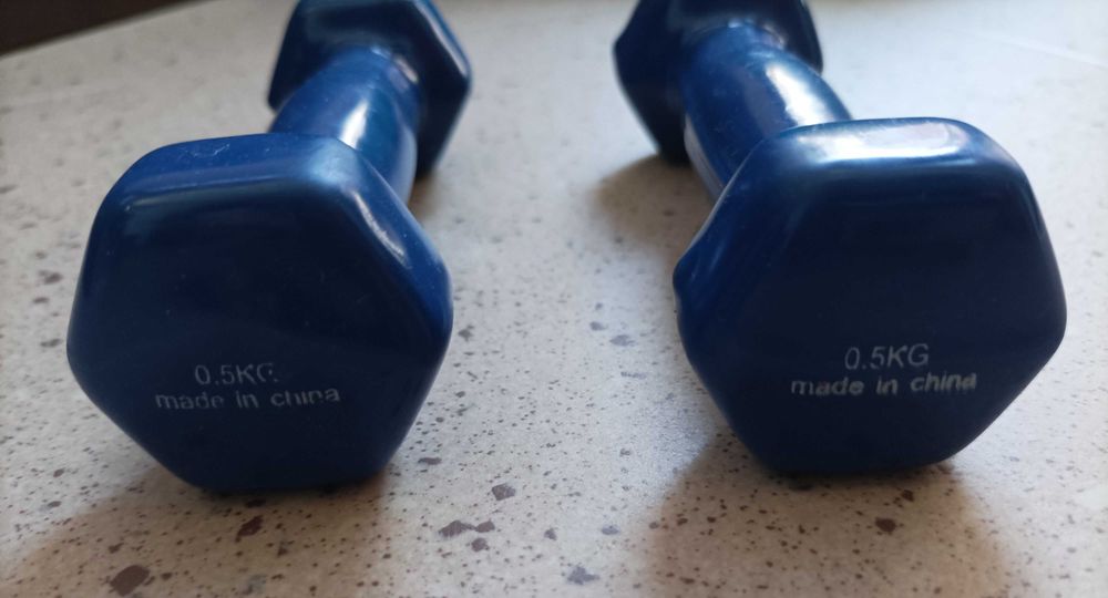 Gantere albastre 0.5kg x2