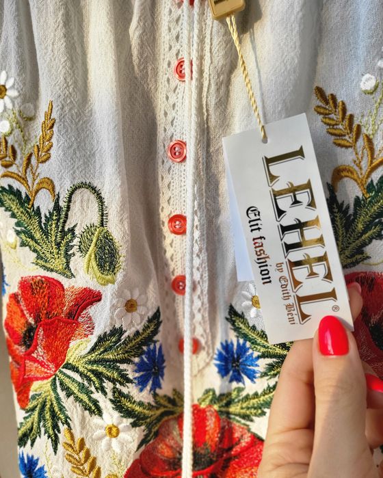 Ie tradițională femei, Material: 100%  BUMBAC, noua cu etichetă