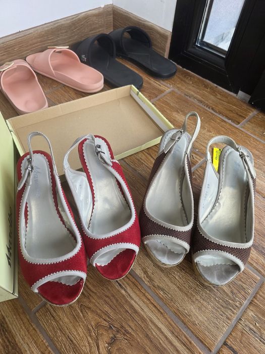 Sandale platforma piele intoarsa 38 Marelbo