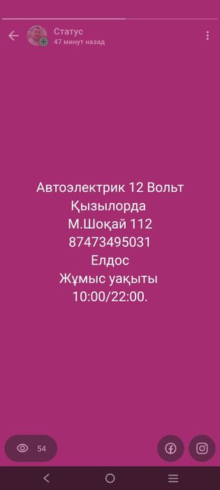 Автоэлектрик  12 В
