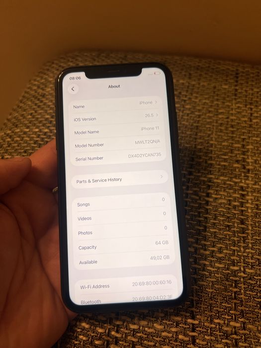 iPhone 11 balck 64 gb baterie 100%