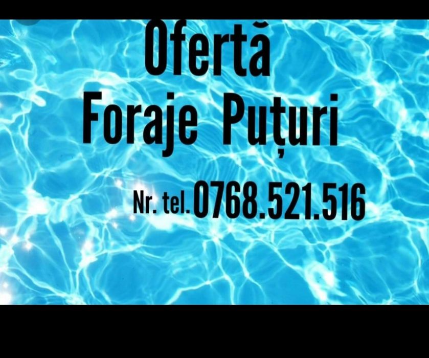 Foraje Puturi De Apa Uz casnic