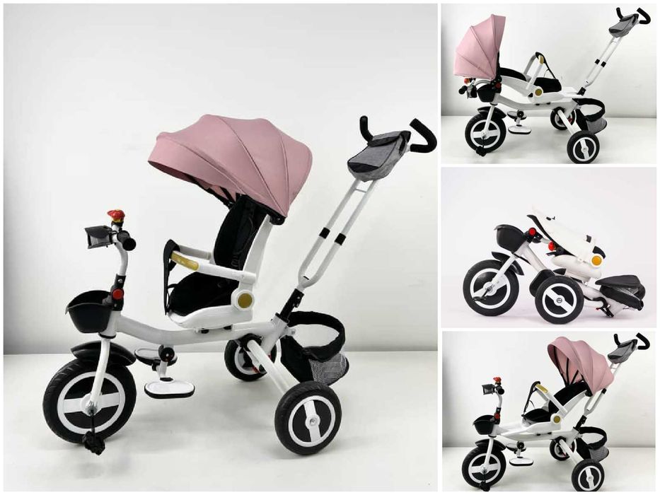 Tricicleta copii 3in1 pliabia, scaun rotativ, pozitie somn! -29% BF