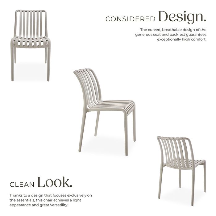 Комплект от  2 броя градински стола плътна пластмаса