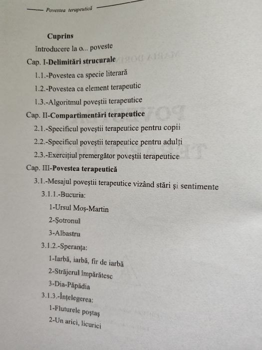 Povestea terapeutica Maria Dorina Pasca