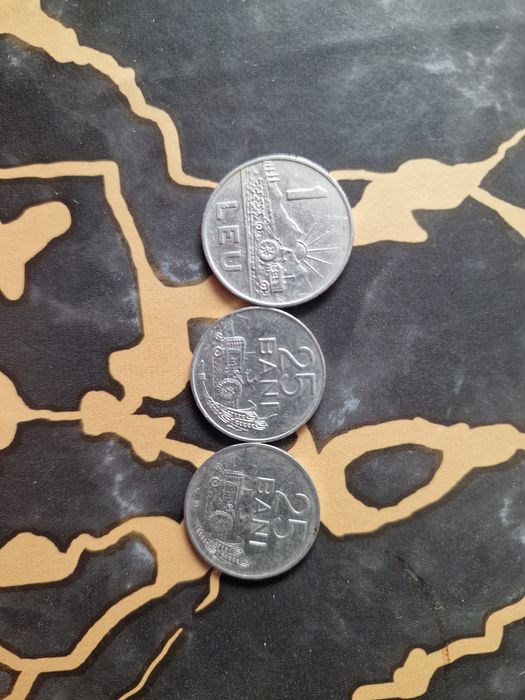 Monede de 1 leu si 25 de bani din 1966