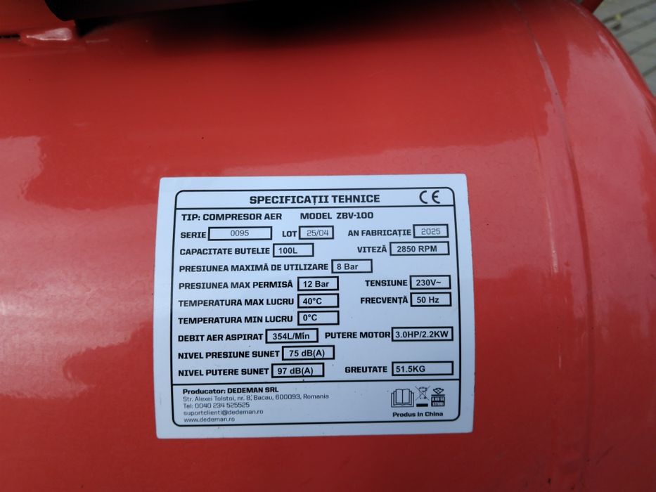 Compresor Panzer 100lt