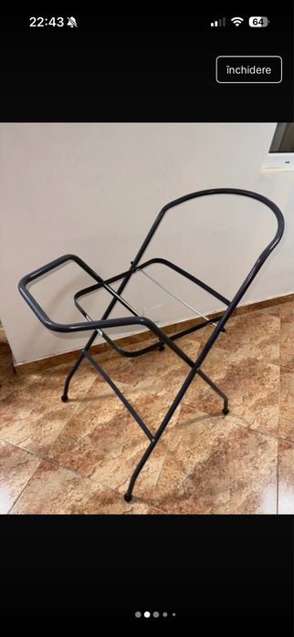 Cadita cu suport metalic ca noua