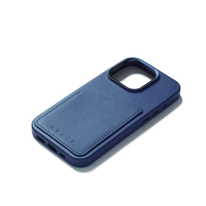 Carcasa / Husa Mujjo - iPhone 15 Pro - Piele - Slot carduri - Magsafe