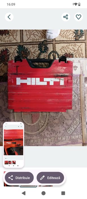 Pistol de HILTI de bătut cuie în ciment