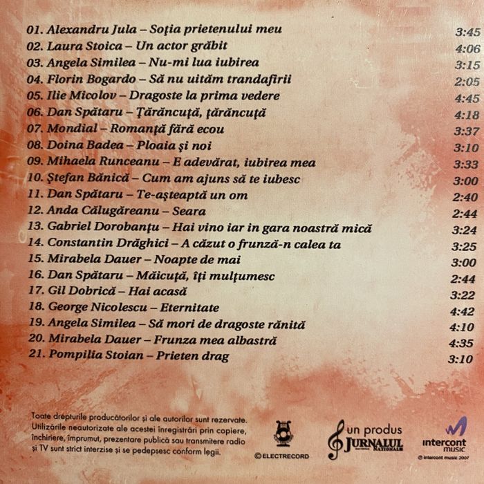 Colectie 7 CD-uri cu compilații de muzică românească