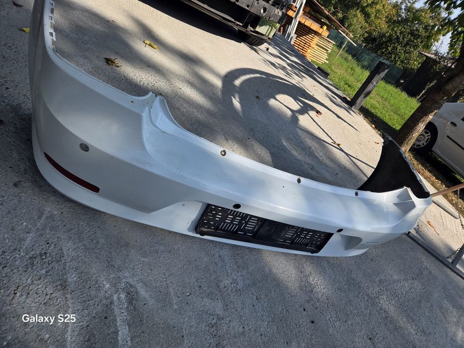 Bară spate Dacia Logan 2008- 2012 Alba originală  cu gauri senzori